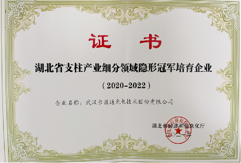 第四批“湖北省支柱产业细分领域隐形冠军培育企业”